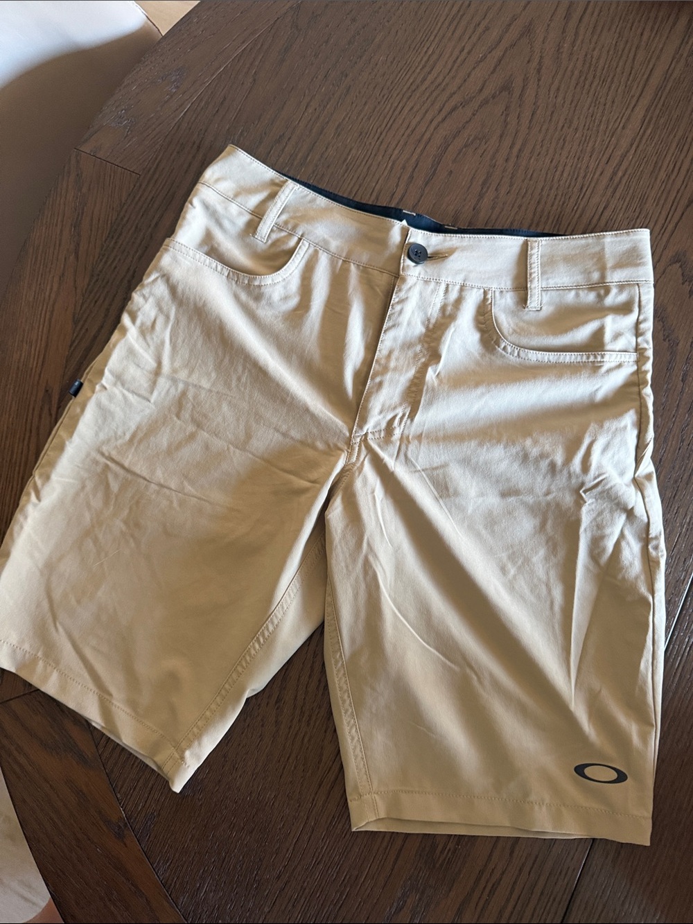 Oakley Men’s Tan Flat-Front Performance Shorts